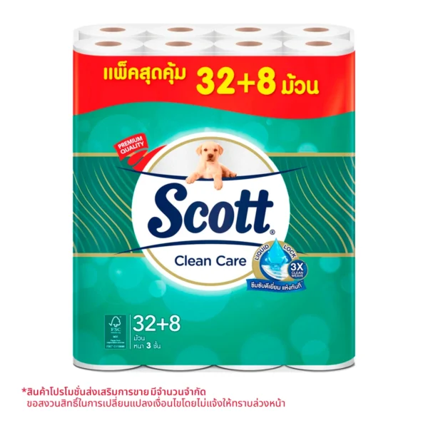 สก๊อตต์ คลีนแคร์ กระดาษทิชชูแบบม้วน แพ็ค 32+8